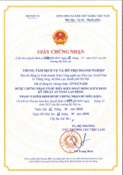 Cấp Giấy chứng nhận đủ điều kiện hoạt động kiểm định kỹ thuật an toàn lao động Cho Trung tâm Dịch vụ và Hỗ trợ doanh nghiệp (ESSC)