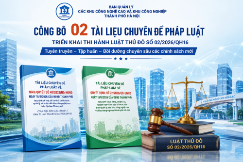 Ban Quản lý công bố 02 tài liệu chuyên đề pháp luật triển khai thi hành Luật Thủ đô